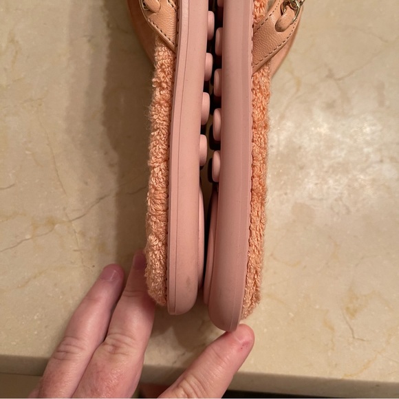 Chanel pink at the pool sandals thong flip flops size 6 36 - Picture 3 of 15